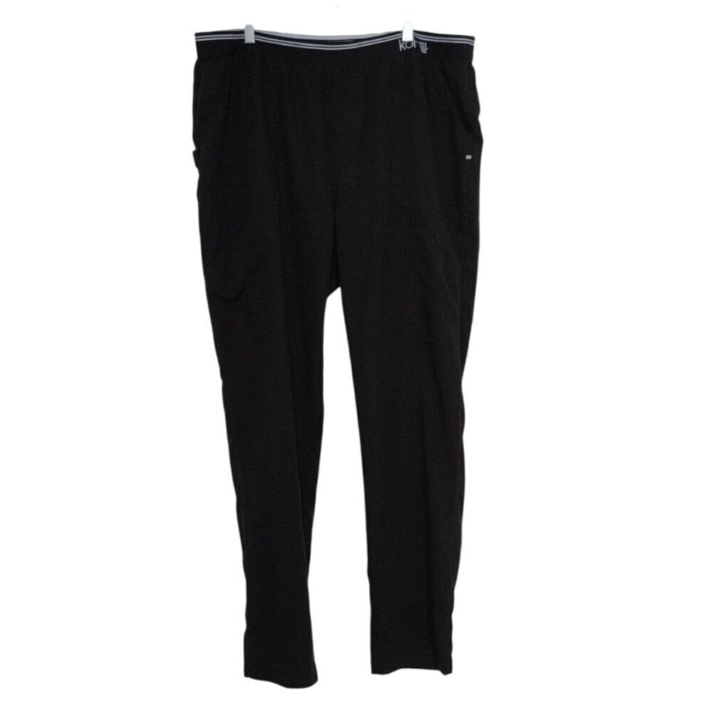 Koi Next Gen Cargo Scrub Pants Womens Tall Size XL Black Pull On Medical Stretch
